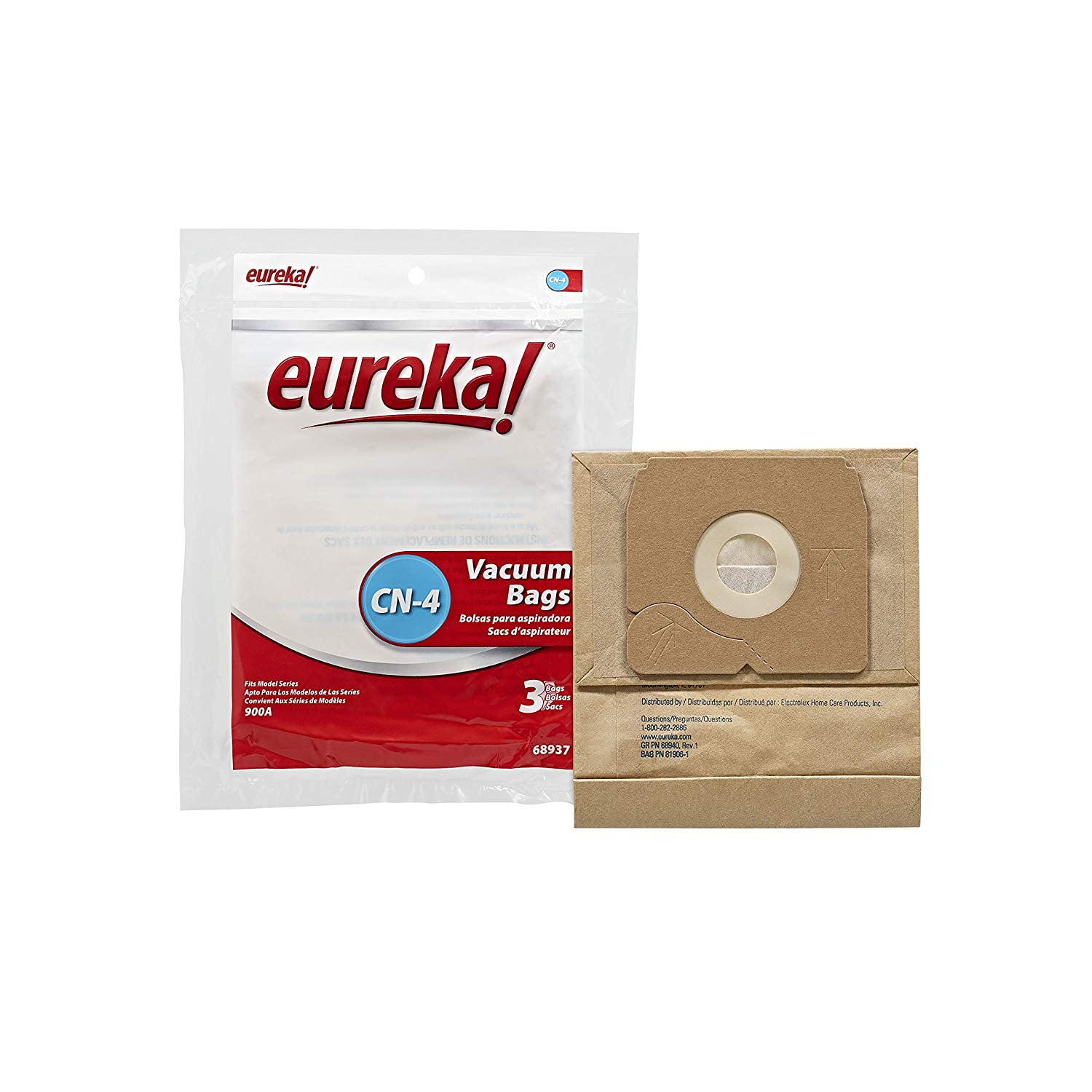 CN4 Style Bag, Eureka vacuum bags help capture household dust; Contains 3 bags per pack By