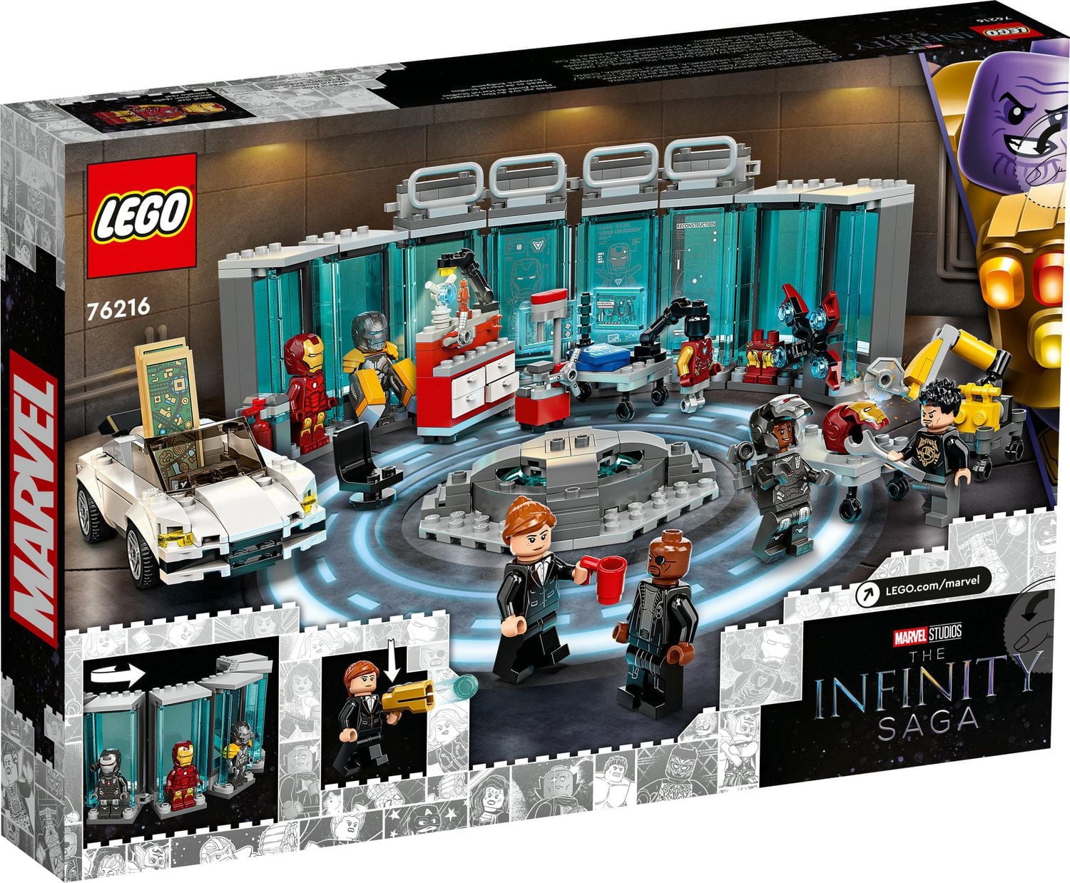 LEGO Super Heroes Iron Man Armory 76216 Toy Building Kit (496 Pieces)