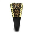 thumbnail image 4 of TK2552 - IP Black(Ion Plating) Stainless Steel Ring with Top Grade Crystal  in Multi Color Size 7, 4 of 4
