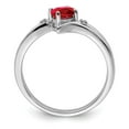 thumbnail image 2 of Sterling Silver Rhodium-plated Ruby and Diamond Ring, 2 of 6