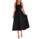 thumbnail image 1 of Vestido PRETTYGARDEN para mujer, midi, de verano, negro, talla M, 1 of 9