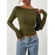 thumbnail image 2 of Camisas de Manga Larga PRETTYGARDEN Mujer Otoño 2025 Verde Militar, 2 of 9