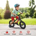 thumbnail image 2 of EuKer 12" Balance Bikes for Toddlers, Bicycle Training with Adjustable Seat for Boys and Girls, Black, 2 of 8