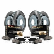 PowerStop Front and Rear Semi-Coated Rotor and Low-Dust Ceramic Brake Pad Kit SC7606