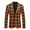 Black&Orange, variant on Cloudstyle Men's Plaid Print Notch Lapel Single-Breasted One-Button Blazer with Center Back Vent