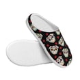 thumbnail image 3 of Lsque colorful Skull dog flower Pattern Womens Comfort Cotton on Scuff With Memory Foam and Anti-skid Sole Slipper-44/45, 3 of 7