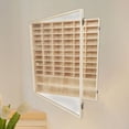thumbnail image 4 of Yinanstore Wooden Toy Car Display Case Display Shelf Multi Grid Durability Showcase Protection with Dustproof Door Organizing Wall Mount 62 Grid, 4 of 6