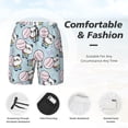 thumbnail image 3 of Balery Cute Panda Bear Bañador para hombre, shorts de playa de secado rápido con entrepierna y forro de compresión-Medium, 3 of 6