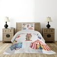 thumbnail image 3 of Ambesonne Colorful Quilted Coverlet 2 Pcs, Clown Circus, Twin Size, Multicolor, 3 of 4