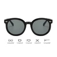 thumbnail image 5 of Kids Round Sunglasses UV Protection, Retro Thick Full Rim Frame Resin PC Material Lightweight Children Eyewear for Daily Wear Outdoor Play Black, 5 of 5