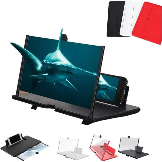 Loupe d'Écran Version la Plus Récente, Loupe pour Téléphone Intelligent 2026, Loupes pour Téléphone Intelligent 3D HD de 10-12 Pouces avec Support pour Téléphone Cellulaire, pour Regarder des Films et des Vidéos, Tous les Téléphones Intelligents