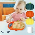 thumbnail image 5 of hengsof Halloween Pumpkin Shaped Plate Silicone Plate Unbreakable Feeding Plate Salad Dish Fruit Tray for Halloween Thanksgiving Party Supplies, 5 of 6