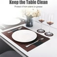 thumbnail image 4 of 6pcs Placemats PVC Place Mats and Coasters Washable Non-Slip Heat Resistant Table Mats for Kitchen Dining Table Home Restaurant 12"×18", Coffee, 4 of 8