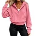 thumbnail image 5 of AloohaidyvioNo Boundaries Womens Quarter Zip Hoodies Fall Casual Loose Fit Comfy FLeece Long Sleeve Sweatshirts, 5 of 7