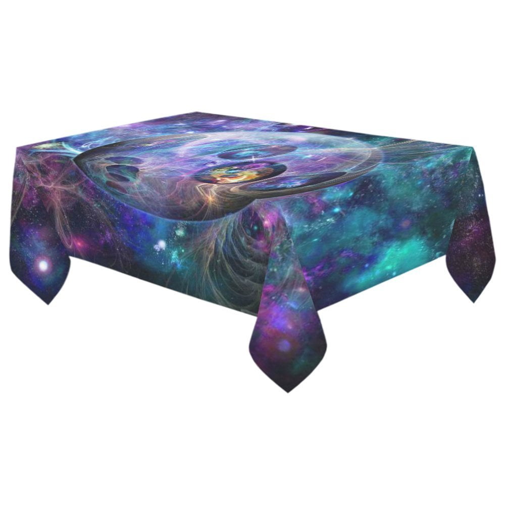MYPOP Nebula Galaxy Outer Space Tablecloth 60x104 Inches, in for