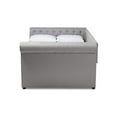 thumbnail image 2 of Baxton Studio Mabelle Mid-Century Tufted Fabric and Wood Queen Daybed in Gray, 2 of 7