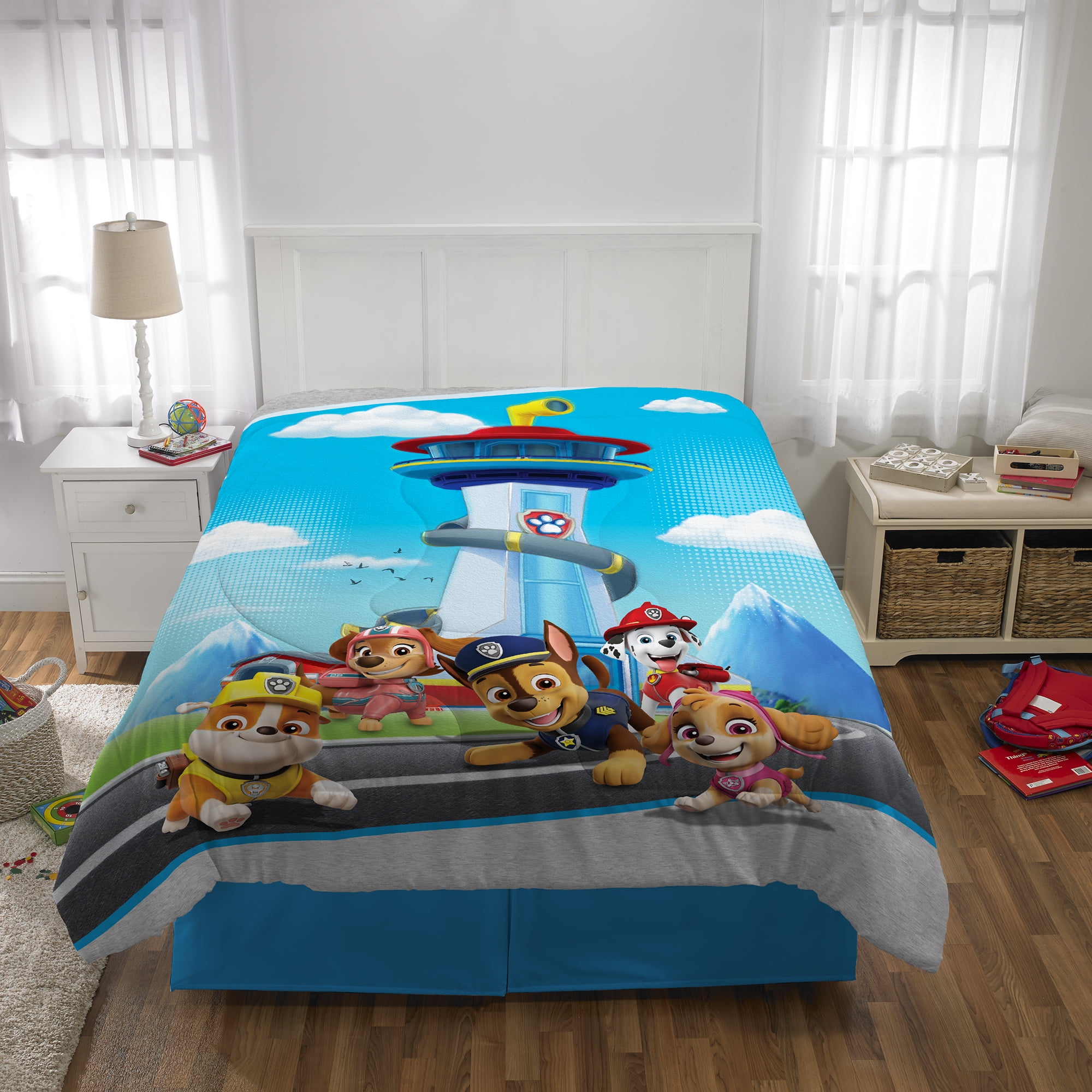 Paw Patrol Kids Comforter Set 2 Piece Twin Full Reversible Nickelodeon Walmart