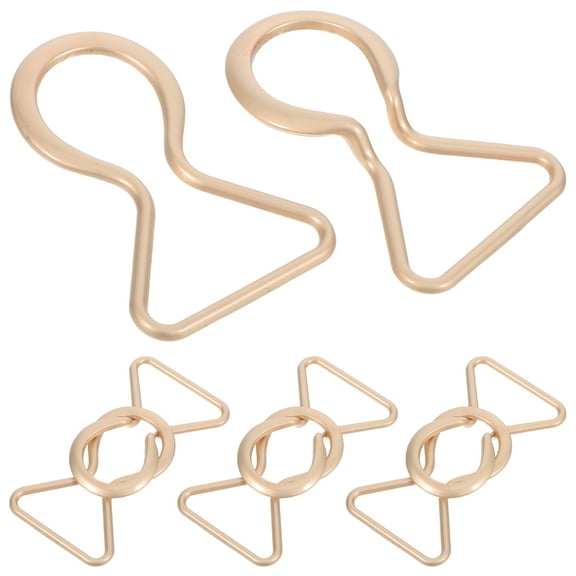 SKISUNO 4Pairs Metal Belt Buckle Hardware Golden Decorative Buckles for Overalls and Clothing