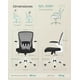 thumbnail image 3 of SONGMICS Silla de Oficina, Giratoria de Malla, Escritorio Ergon贸mica, Soporte Lumbar, Oscilante, Apoyabrazos Abatibles, Negro y Blanco, 3 of 5