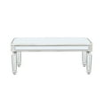 thumbnail image 4 of Rectangle Mirrored Coffee Table With Vintage Carved Elements for Living Room, Office, Silver, 4 of 8