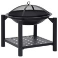thumbnail image 3 of vidaXL Fire Pit with Poker 21.3"x21.3"x21.7" Steel, 3 of 10
