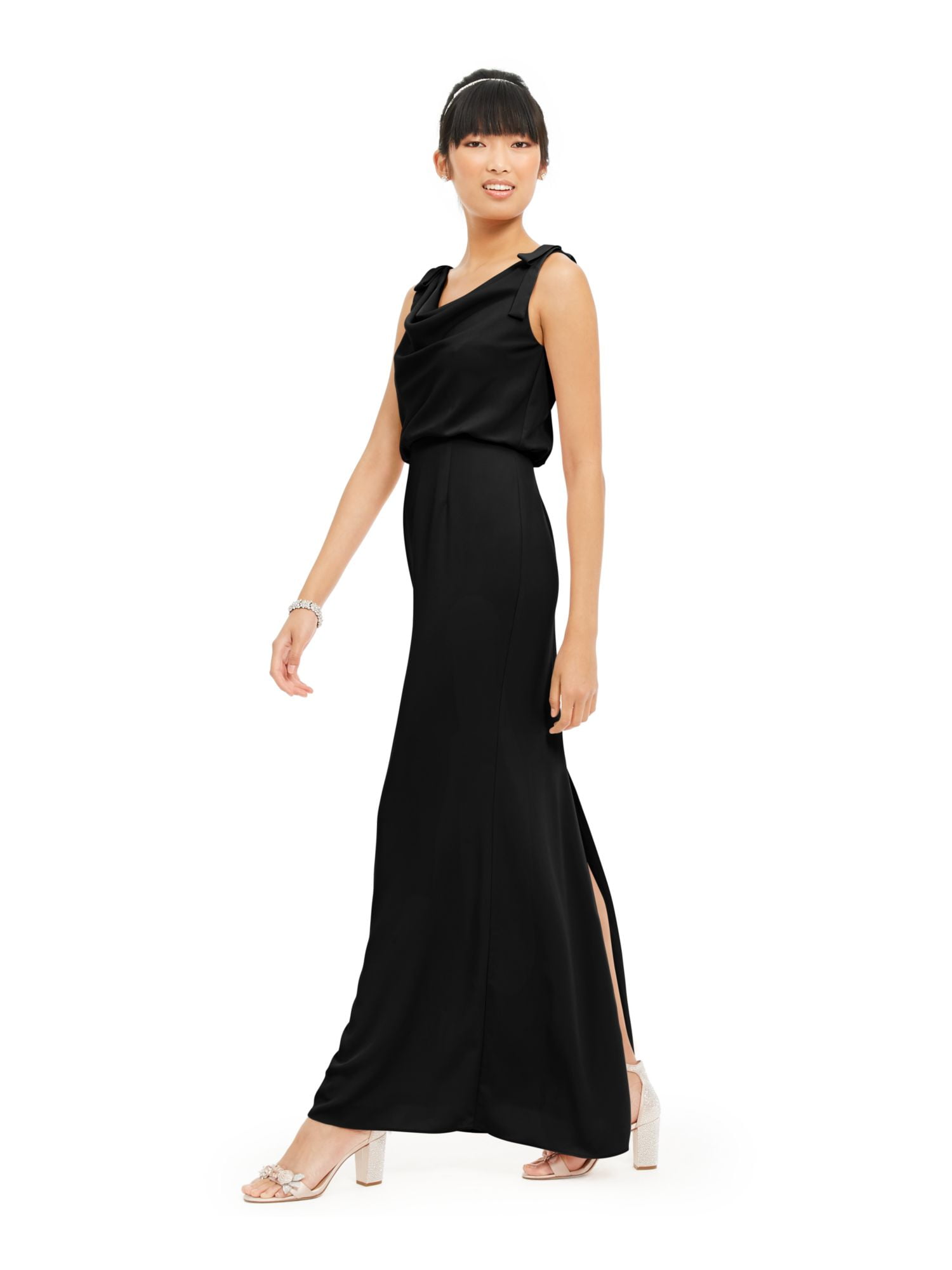 Black Color Straight Gown | Gowns, Silk gown, Curated outfit