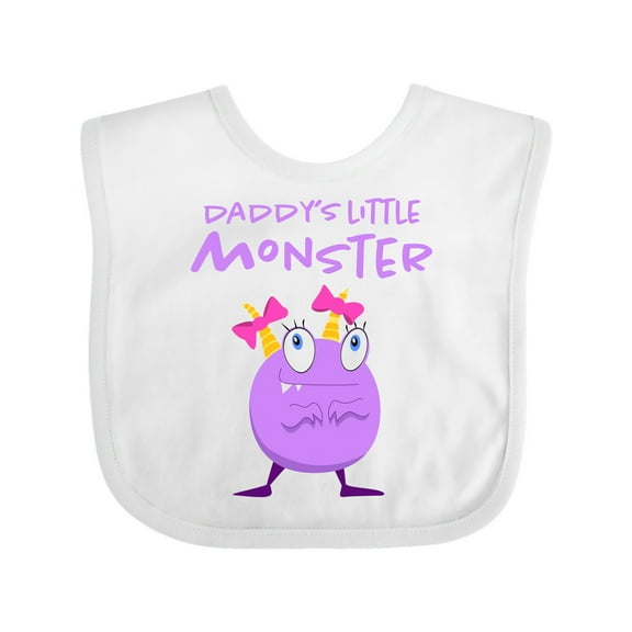 Inktastic Daddy's Little Monster Girls Baby Bib