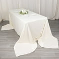 thumbnail image 3 of BalsaCircle 90x156 in Ivory Scuba Polyester Rectangle Tablecloth Party Events Reception Decorations Supplies, 3 of 8