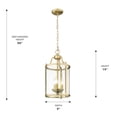 thumbnail image 4 of Golden Lighting Payton 3-light Pendant in Brushed Champagne Brass, 4 of 6