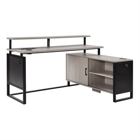 Ace 60 x 50 L-Shape Desk Engineered Wood in Grey Taupe Top