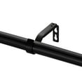 thumbnail image 4 of Lumi 3/4" Natural Marble Single Curtain Rod Set, Matte Black, 36"-66", 4 of 5