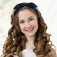 thumbnail image 3 of Unique Bargains Bunny Ears Wide Bow Headbands Fashion Hair Hoop Blue with Bow Knotted for Girl Women, 3 of 7