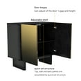 thumbnail image 6 of Clihome 2-Door Accent Cabinet, Buffet Storage Sideboard, Gold, 6 of 6