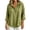 Green-02, variant on Women's Hooded Half-Button-Down Top with 3/4 Sleeves Casual Drawstring Hood Blouse and Rounded Hem Shirts