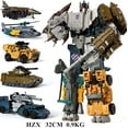 thumbnail image 1 of Haizhixing 6 IN 1 Set Transformation Toys Boy Devastator Action Figure Robot Engineering Vehicle Car Aircraft Model Kids H903, 1 of 5