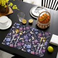 thumbnail image 4 of Pioneer Flower Floral Print Pattern Summer Placemats Table Placemats Set Of 4-Linen Kitchen Washable Placemats Table Mats 12x18 Inch Non-Slip Heat Resistant, 4 of 6
