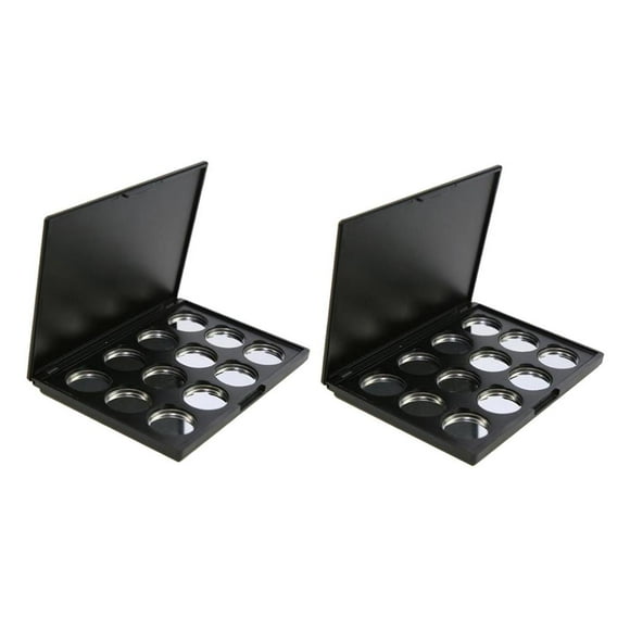2x Magnética Vacía Cosméticos de Ojos Soporte Pan Ceja Polvo Estuche de Maquillaje