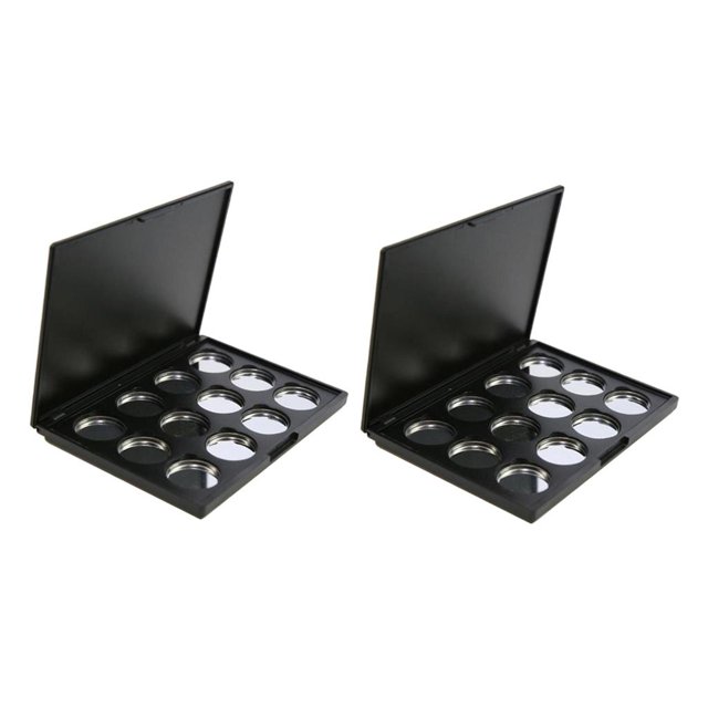 2x Magnética Vacía Cosméticos de Ojos Soporte Pan Ceja Polvo Estuche de Maquillaje