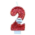 thumbnail image 5 of RYGRZJ Baseball Birthday Candles For Cake Decorations 0-9 Number Candle Baseball, 5 of 5