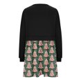 thumbnail image 5 of RKSTN Dresses for Women Robe de Noël Imprimée Col Rond Patchwork Manches Longues Sweat-Shirt Ample, 5 of 5