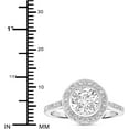 thumbnail image 4 of 925 Sterling Silver Cubic Zirconia CZ Round Halo Ring Size 7, 4 of 13