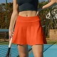 thumbnail image 6 of BRDFRL Women's Tennis Golf Skirts High Waisted with Pockets Inner Shorts for Athletic Skorts Sports Running Pickleball Orange XL, 6 of 6