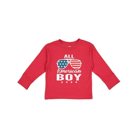 

Inktastic All American Boy USA Parade Gift Toddler Boy Girl Long Sleeve T-Shirt
