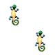 thumbnail image 2 of sweethay Gecko de Metal para decoración de pared, decoración colgante para el hogar, colgante divertido pintado a mano, obra de arte DIY, suministros Amarillo 2piezas sweethay CBP499814, 2 of 5