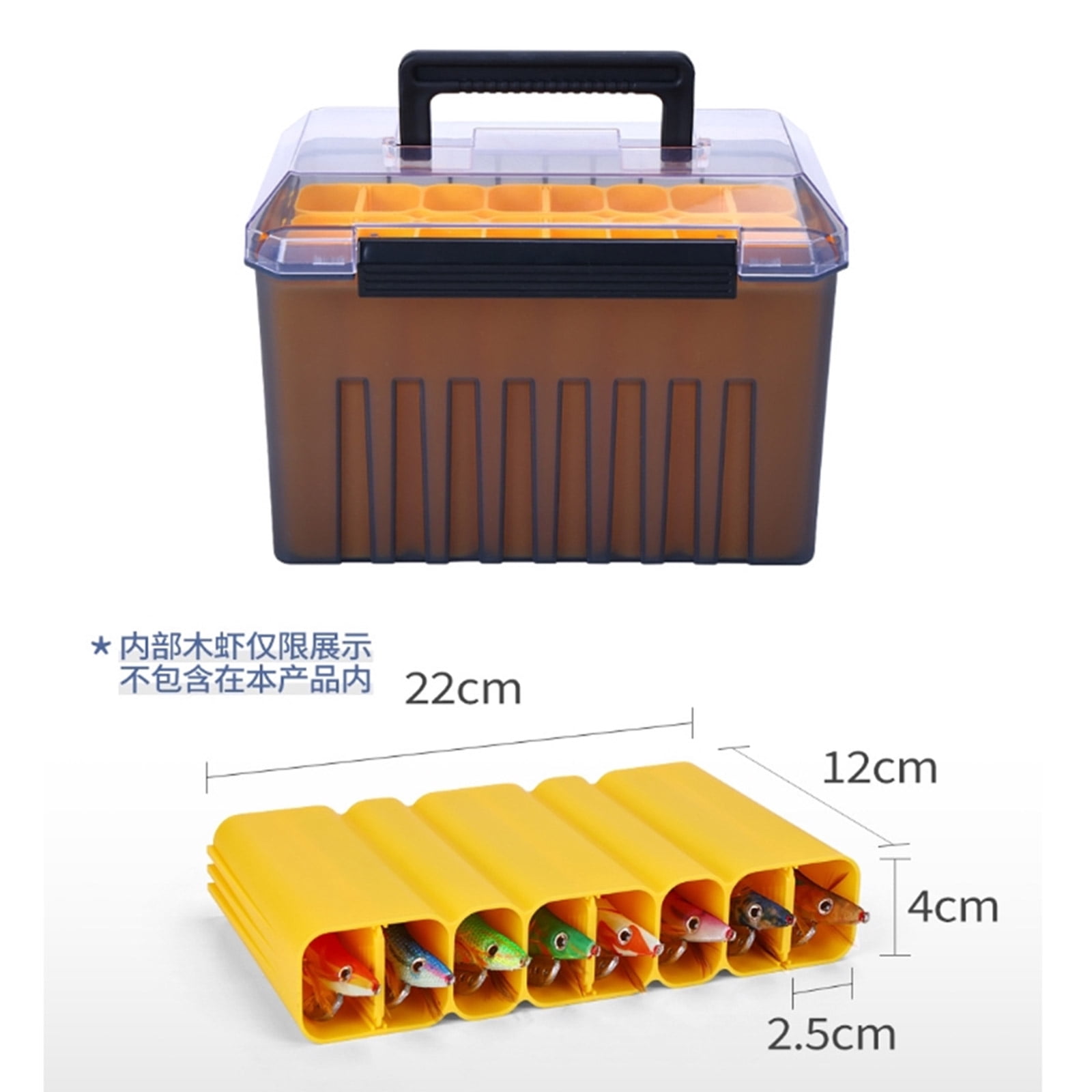 Fishing Lure Organizers Portable Fishing Tackle Box Shrimp Lure Baits Box Waterproofs Thickened Squid Baits Box