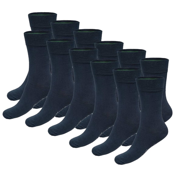 Bamboo basics Calcetines unisex, paquete de 12 - BEAU Anklet Socks, calcetines cortos, color liso Azul 41-46
