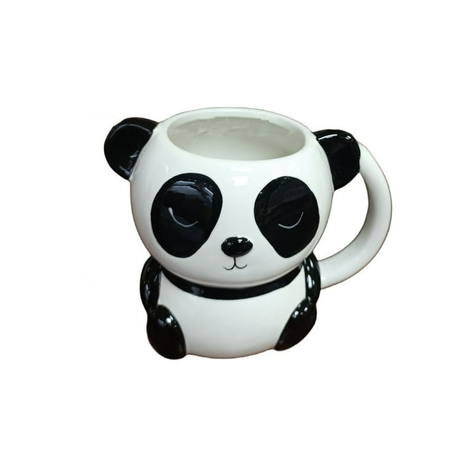 Taza de cerámica con forma de oso panda, 350 ml, para café