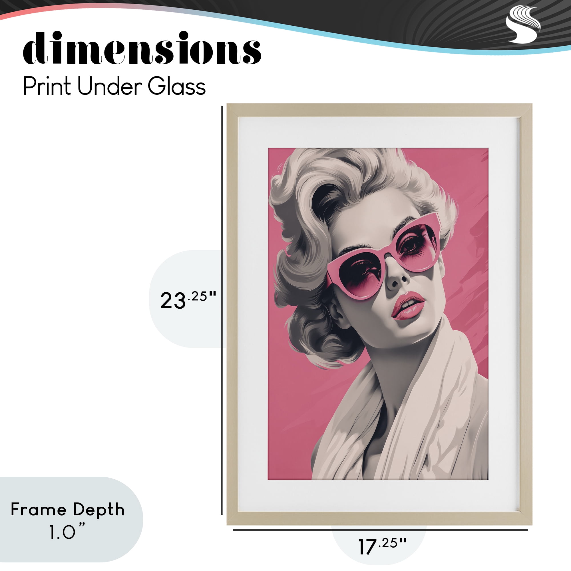 Stupell Industries Retro Chic Glamour Birch Framed Print Under Glass, design by Andrea Haase