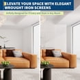 thumbnail image 5 of Riedhoff Metal Outdoor Panel Privacy Screen with Stand 70.9" x 46.06" x 15.74", White, 5 of 9