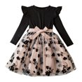 thumbnail image 2 of LOVZFMLL Robe d'Été à Manches Courtes Col Rond Couleur Unie pour Filles, 2 of 9